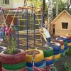 Жители частных домов улицы Шлиссельбургской своими руками построили детскую площадку
