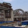 Первый арочный пролет весом почти в две тысячи тонн подняли на опоры дублера Борского моста