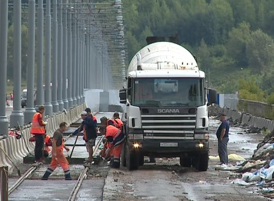 Трамвайное сообщение на Молитовском мосту должно быть запущено в конце следующей недели
