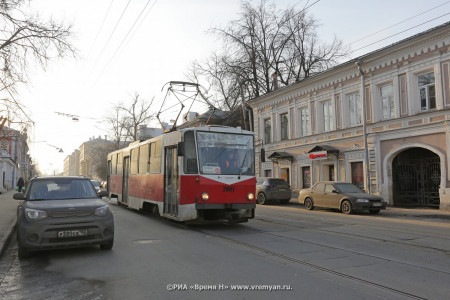 Движение трамваев парализовано в центре Нижнего Новгорода из-за ДТП