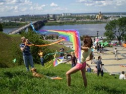 Фестиваль воздушных змеев прошел в Нижнем Новгороде