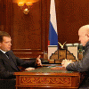 Губернатор отчитался о строительстве метро в Верхней части города Президенту России Дмитрию Медведеву