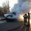 Газель сгорела на трассе Нижний Новгород — Касимов