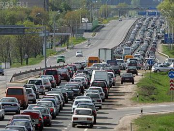 10 часов простояли автомобилисты в пробке от Нижнего Новгорода до Балахны