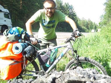 Нижегородец Алексей Мыльников пересекает Россию на велосипеде