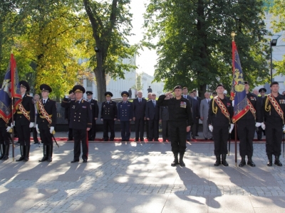 К своему 95-летию главное управление МВД по региону получило знамя