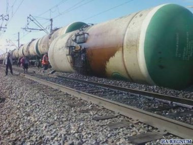 На Горьковской железной дороге произошел сход 8 порожних цистерн