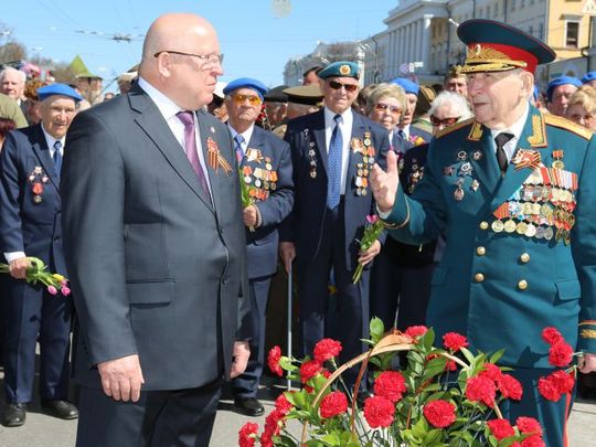 Губернатор Нижегородской области Валерий Шанцев принял участие в Параде, посвященном 70-летнему юбилею Победы в Великой Отечественной войне 1941-1945 годов, на площади Минина и Пожарского 9 мая