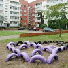 Из городских дворов и детских садов скоро исчезнут украшения и ограды, сделанные из старых резиновых покрышек