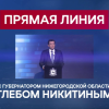Прямая линия с губернатором Нижегородской области Глебом Никитиным пройдет 16 сентября в 14:00