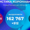 Впервые 706 заболевших COVID-19 за сутки зарегистрировано в Нижегородской области