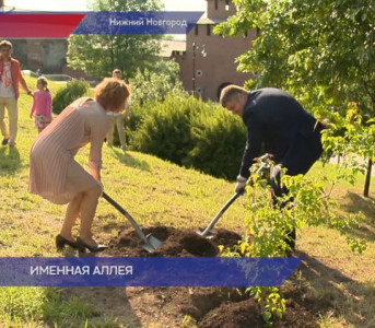 Именная аллея появилась в Мининском саду на территории Нижегородского кремля