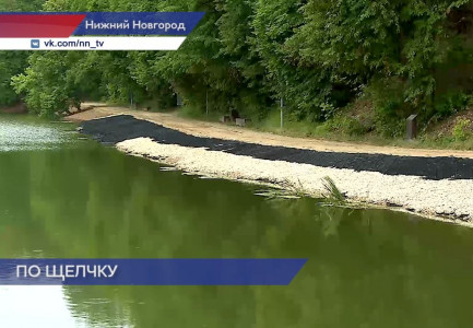 Работы по благоустройству трех озер на Щелоковском хуторе выполнены уже более чем наполовину