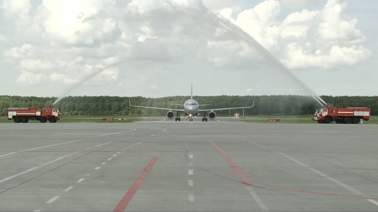 Спецрейс, посвященный 100-летию воздушной линии Москва-Нижний Новгород, прибыл в аэропорт «Чкалов»