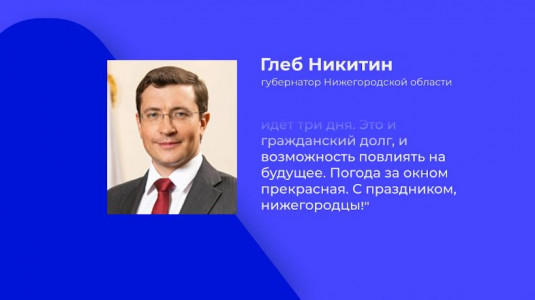 Губернатор Глеб Никитин проголосовал на выборах президента России
