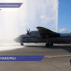 Торжественной водяной аркой встретили в аэропорту Нижнего Новгорода новый авиарейс из Костромы