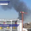 Строительная бытовка загорелась на Ильинской улице в Нижнем Новгороде